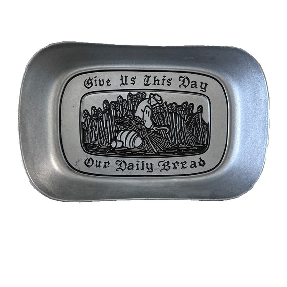 Wilton Other - VTG Wilton Armetale Pewter Bread Tray GIVE US THIS DAY OUR DAILY BREAD Large NWT
